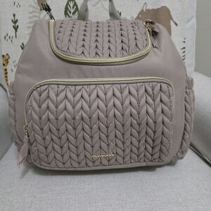 Taupe Quilted Diaper bag